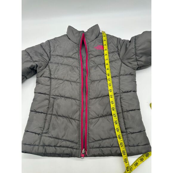 The North Face Kids Puffer Jacket SZ M* Zip Up & Pockets Gray AS IS - Picture 3 of 8